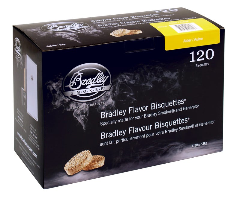 Bradley Smoker Bisquettes for Grilling and BBQ, Alder Special Blend, 120 Pack - Image 1